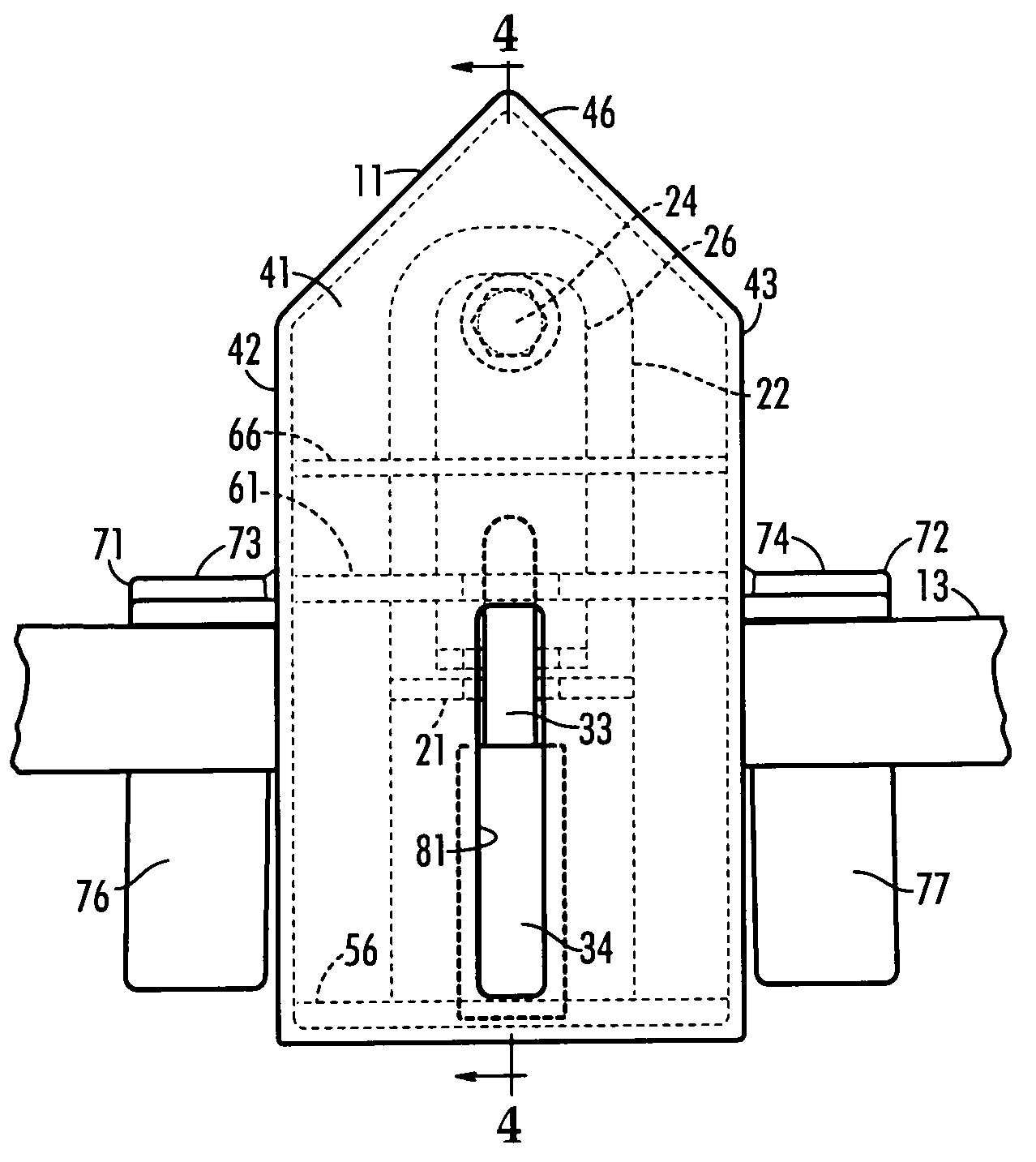 Lock guard for long shackle padlock over handle