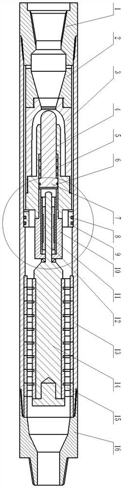 Turbine type drilling speed increasing tool with novel valve structure driven by cylindrical cam