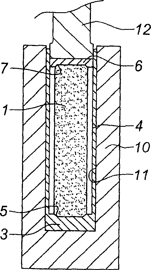 Method for working a metal slug, sleeve for implementing the method and sleeve and lid assembly for implementing the method