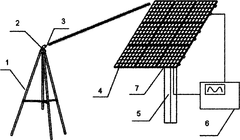 Device and method for detecting damage and aging of battery plate of solar photovoltaic battery module matrix