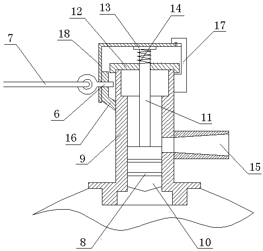 Engine bin built-in type fire extinguishing device