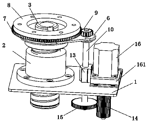 Rotating jacking mechanism and AGV comprising same
