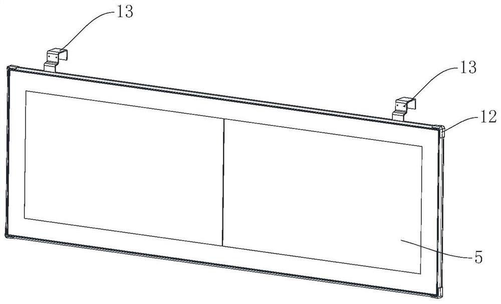 Module structure of large semi-transparent display device