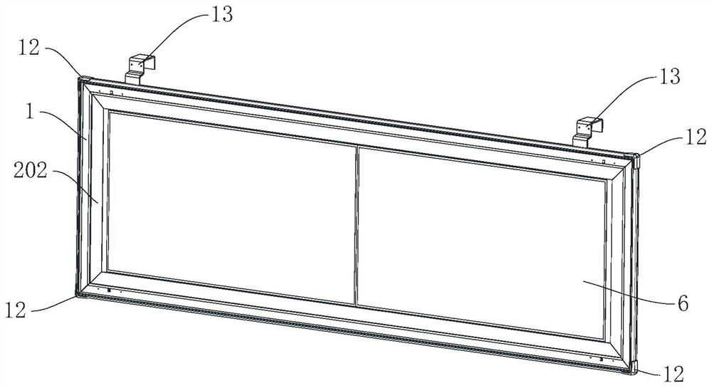 Module structure of large semi-transparent display device