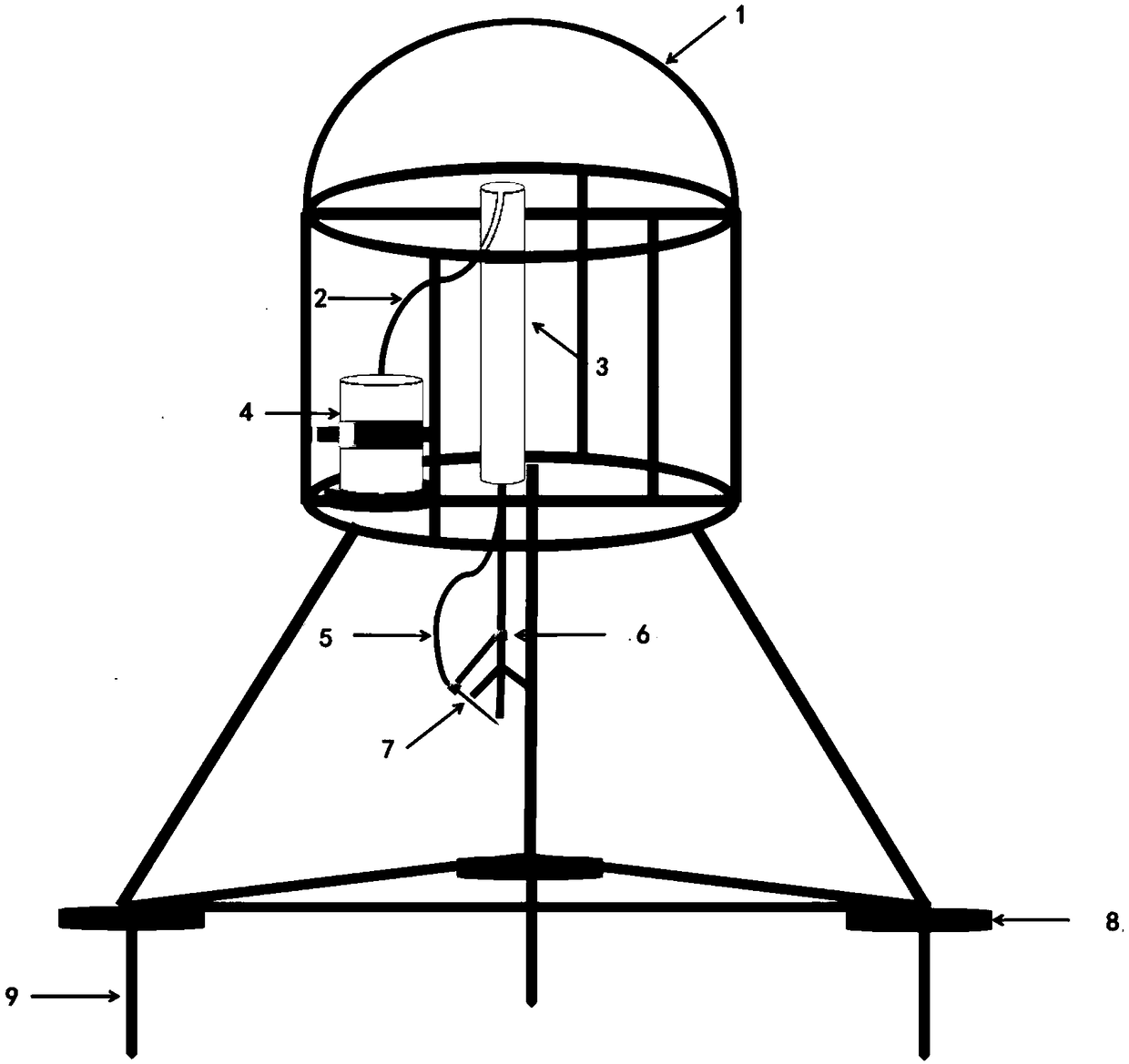 Method for measuring dissolved oxygen flux of marine near-bottom boundary layer