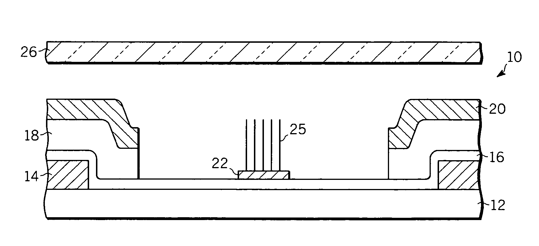 Plasma etch process for defining catalyst pads on nanoemissive displays