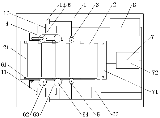 Plank side and corner polishing device for wood packages