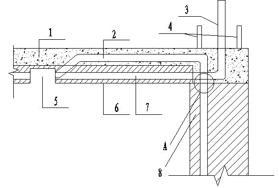 Prefabricated concrete structure architecture electric pre-buried laying method