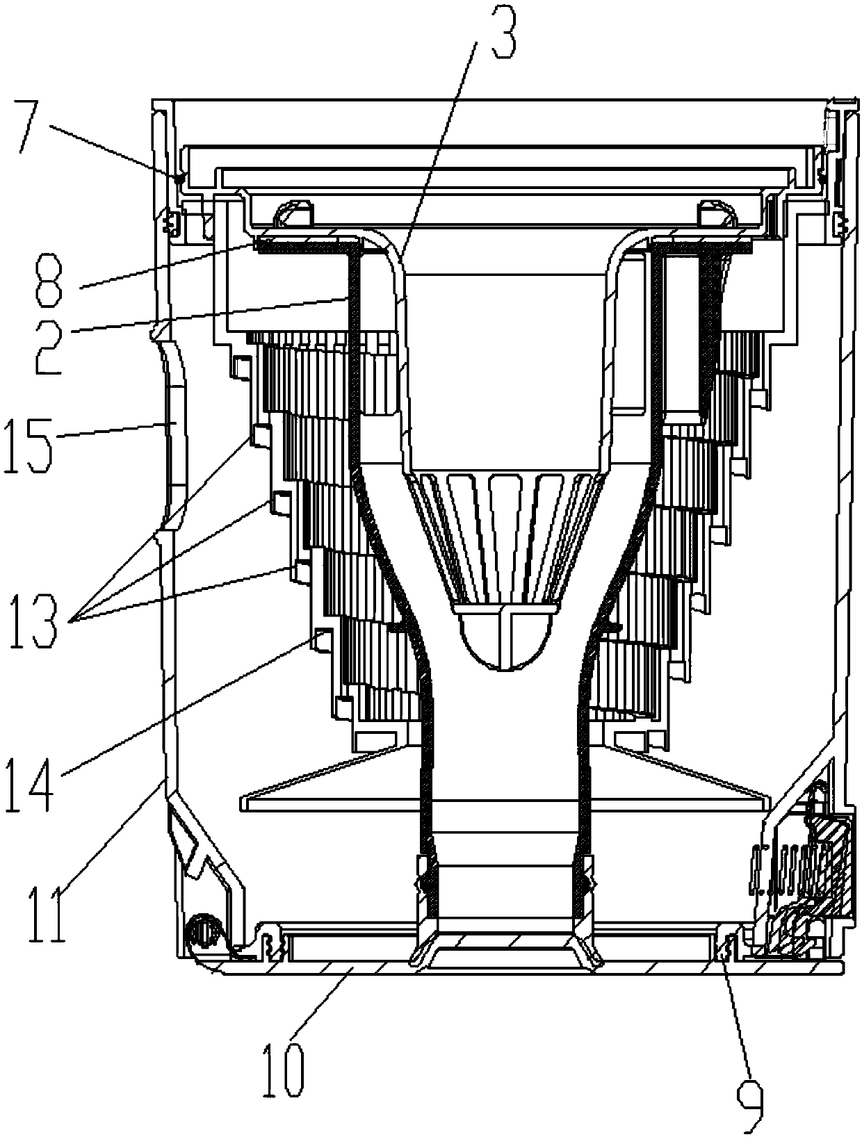 Air-dust separating net cover, air-dust separating system and dust collector