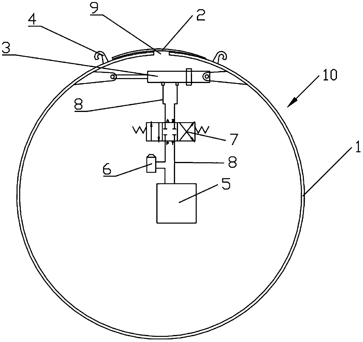 Water pipe one-time pouring molding template and molding method