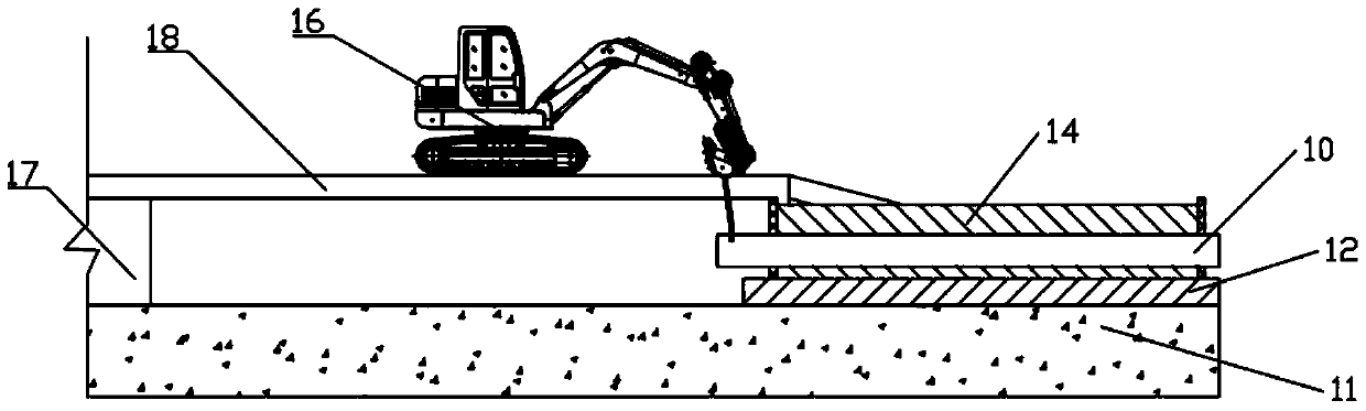 Water pipe one-time pouring molding template and molding method