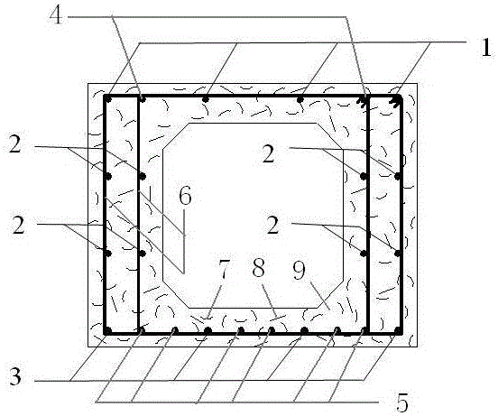 Self-compacting concrete prefabricated hollow plate girder with hybrid fibres instead of reinforcing steel bars and manufacturing method