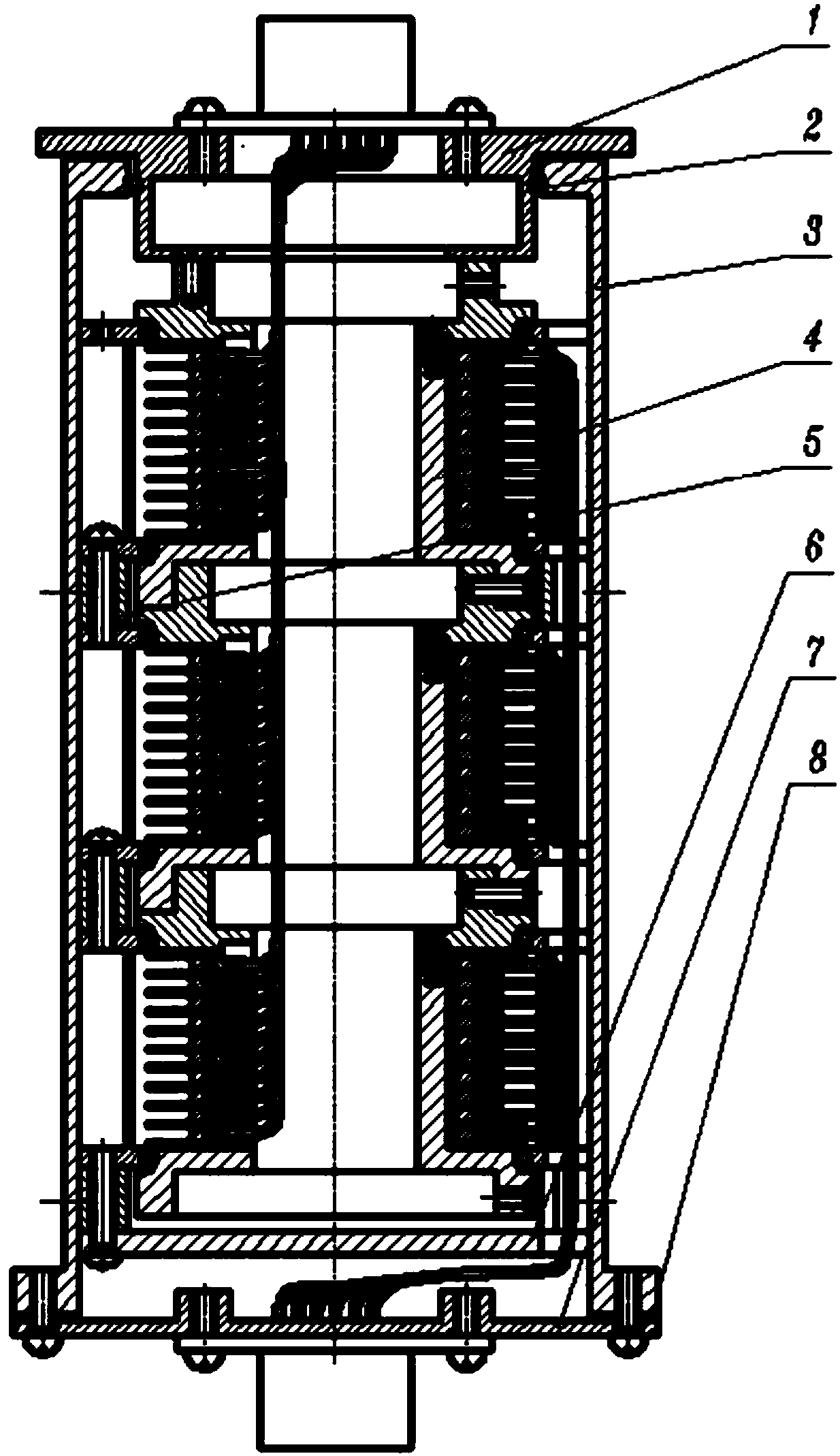 Modular circuit rotation transmission device