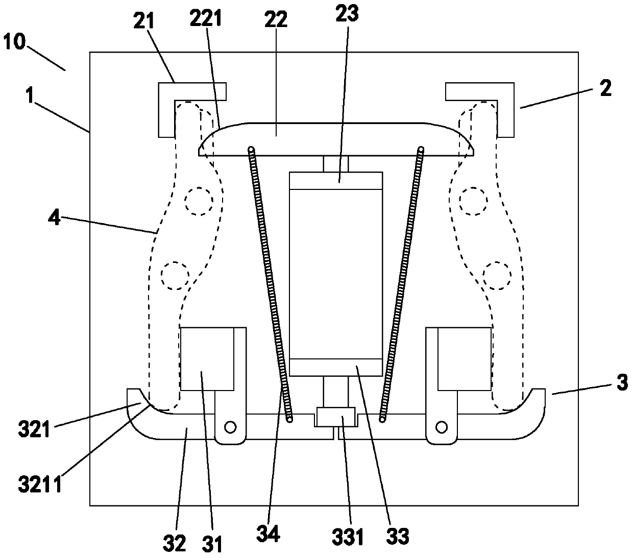 A chain piece clamping device and chain piece processing equipment with the device