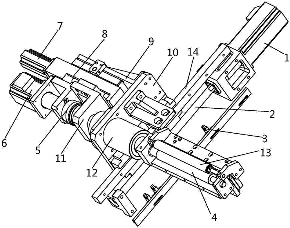 Pole piece conveying deviation rectification compound manipulator device and implementation method