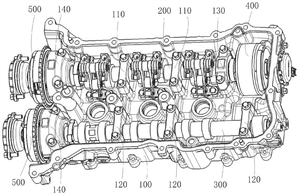 Integrated cylinder head cover and automobile engine