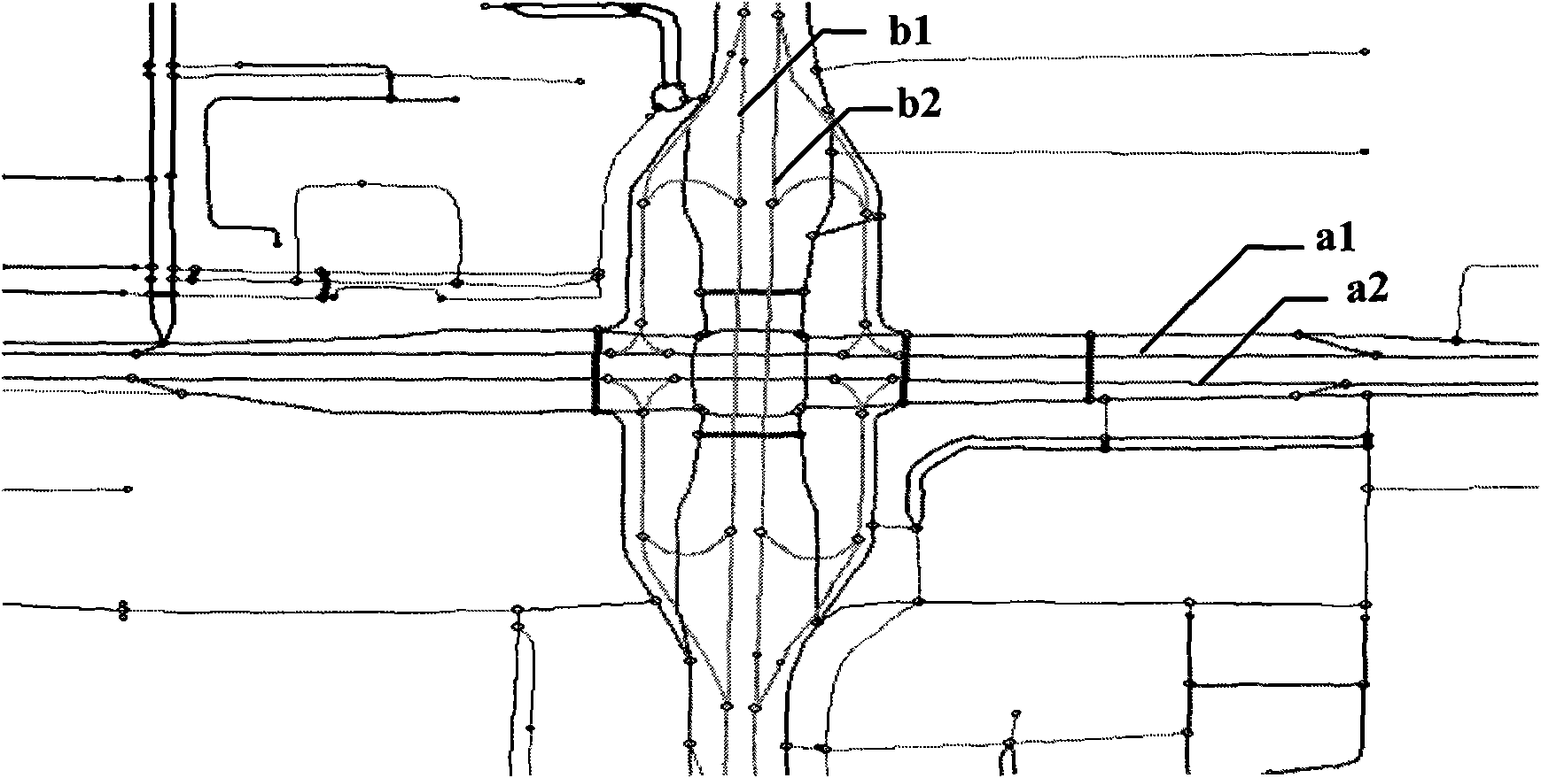 Merging method of road network data and merging device