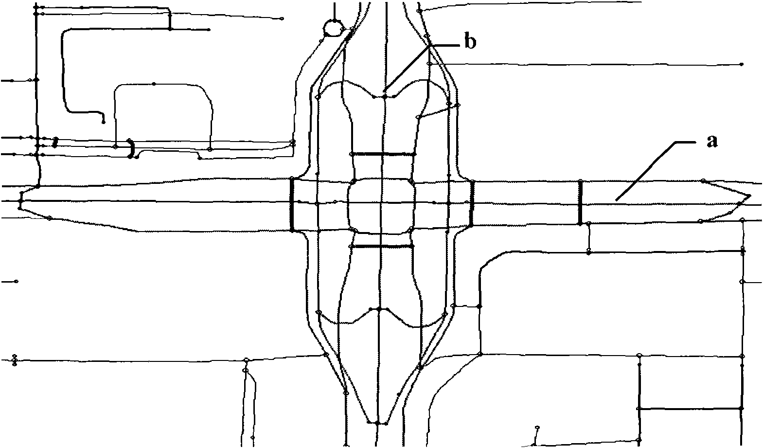 Merging method of road network data and merging device