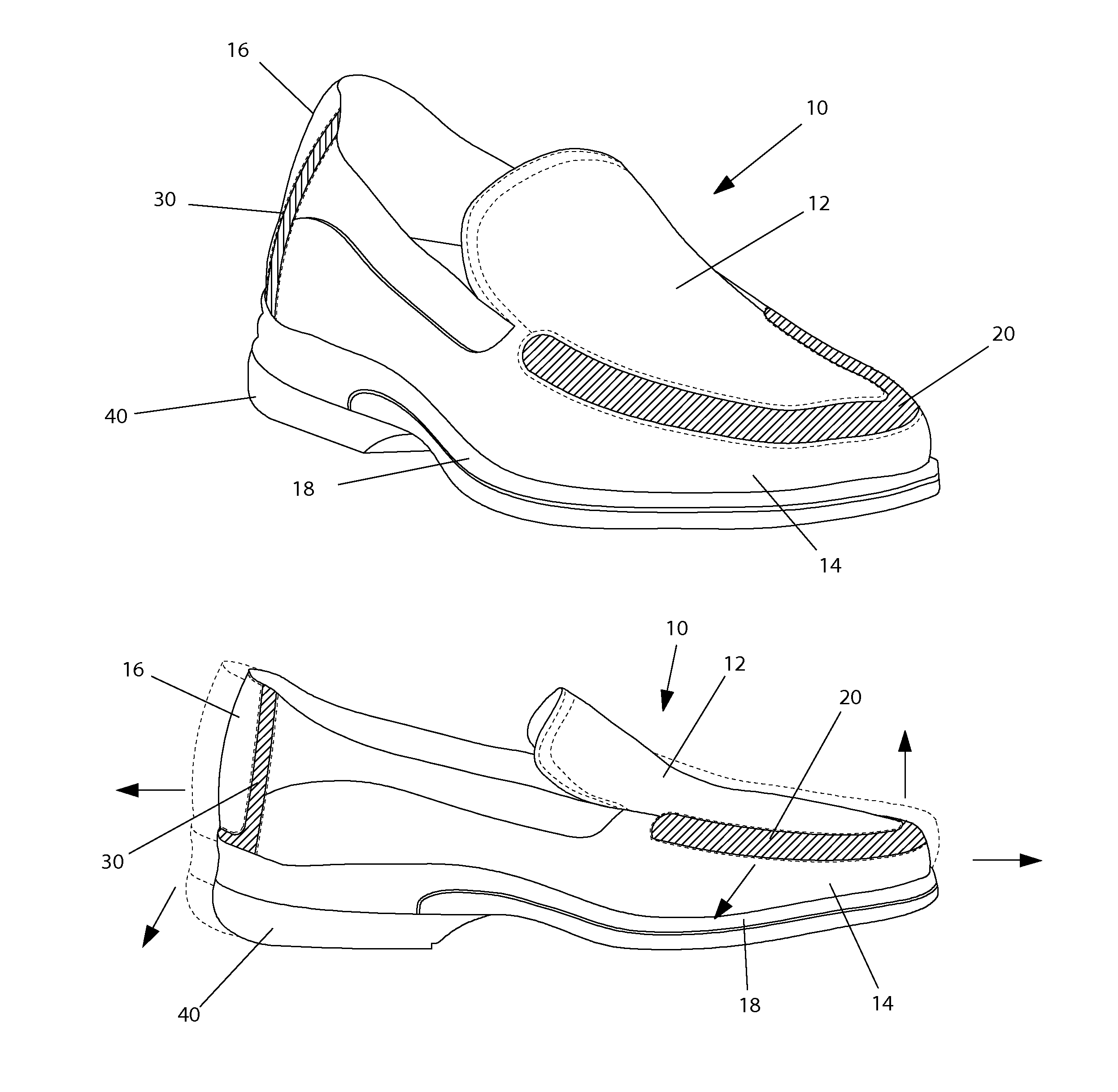 Expandable shoe