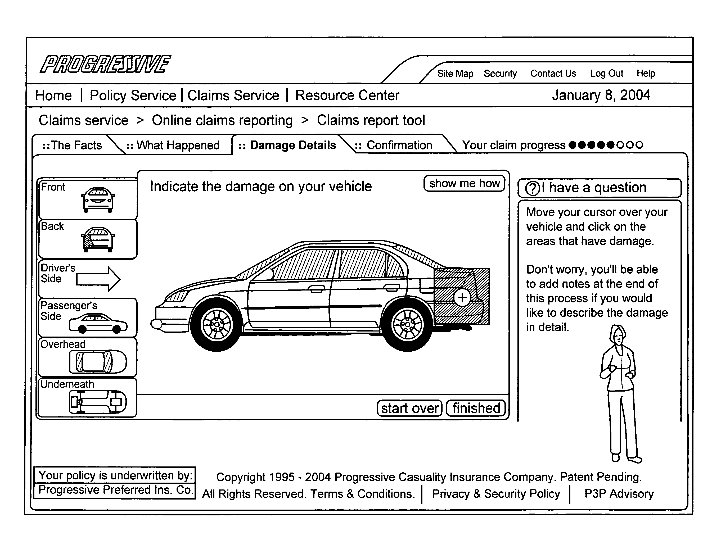 Rich claim reporting system