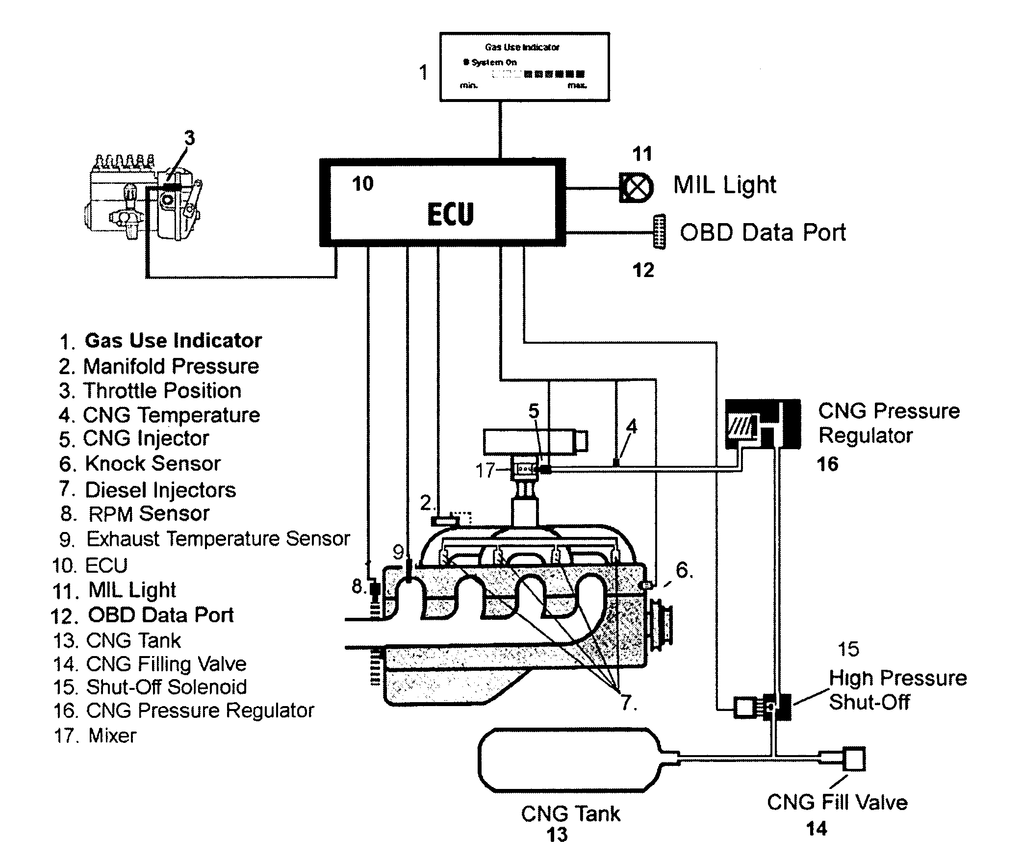 Multi-fuel engine conversion system and method