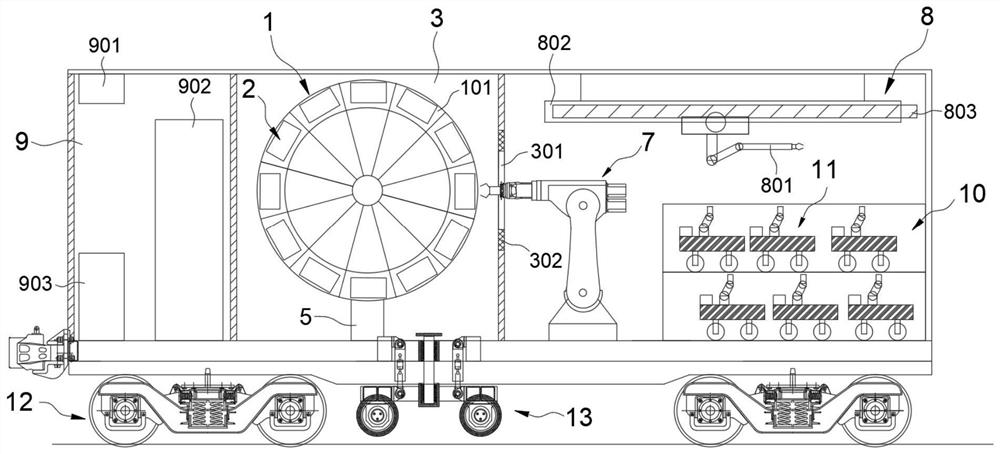 Rail transit infrastructure detection child-mother group robot