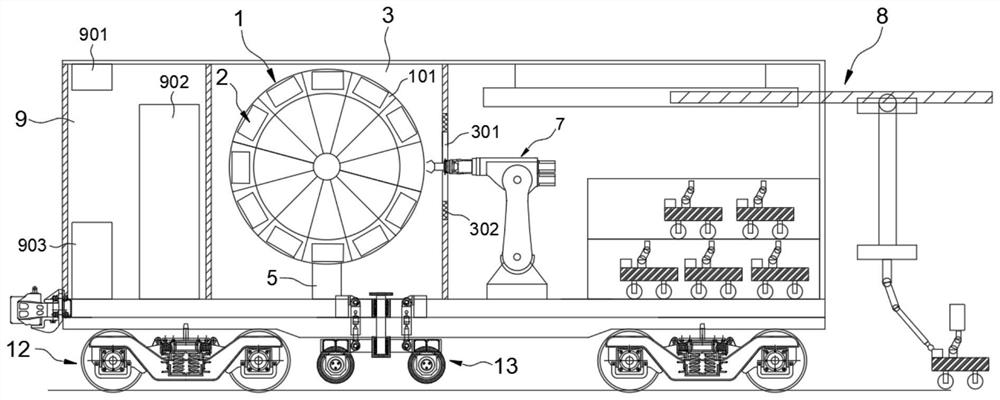 Rail transit infrastructure detection child-mother group robot