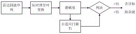 Weak target detection method in sea clutter based on spectral kurtosis