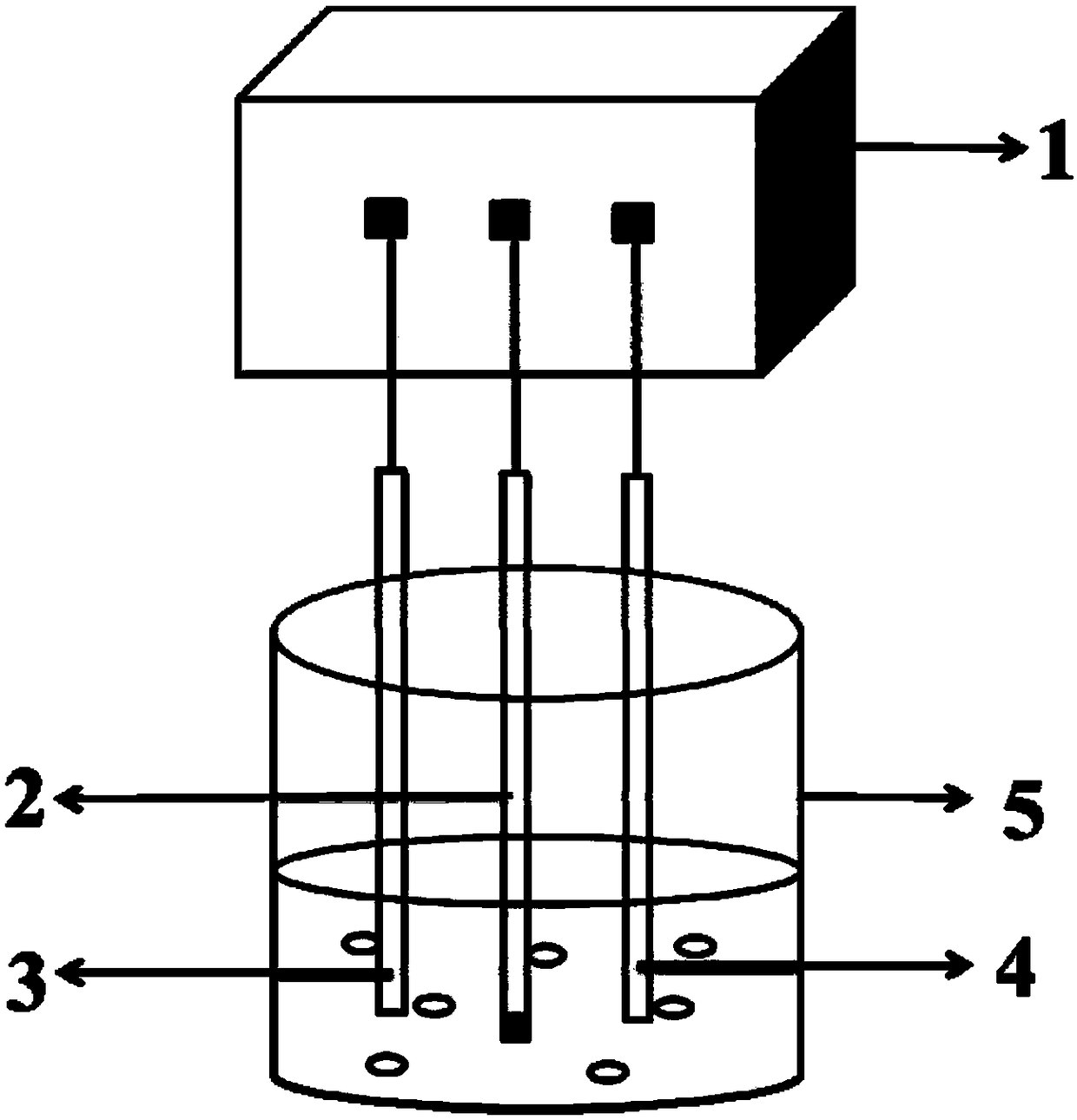 Electrochemical sensor for sensitively detecting heavy metal cadmium ions and preparation method of electrochemical sensor