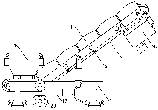 Belt-type crushing dustproof conveying device for agglomerated finely-crushed materials