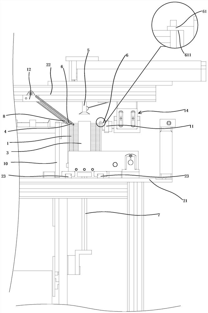 Base sheet distributing structure of automatic gluing machine