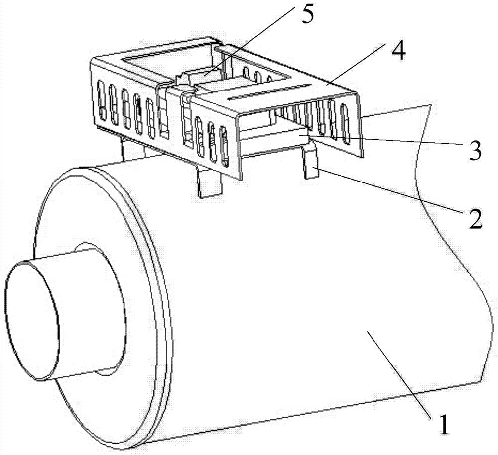 A post-processing sensor installation structure