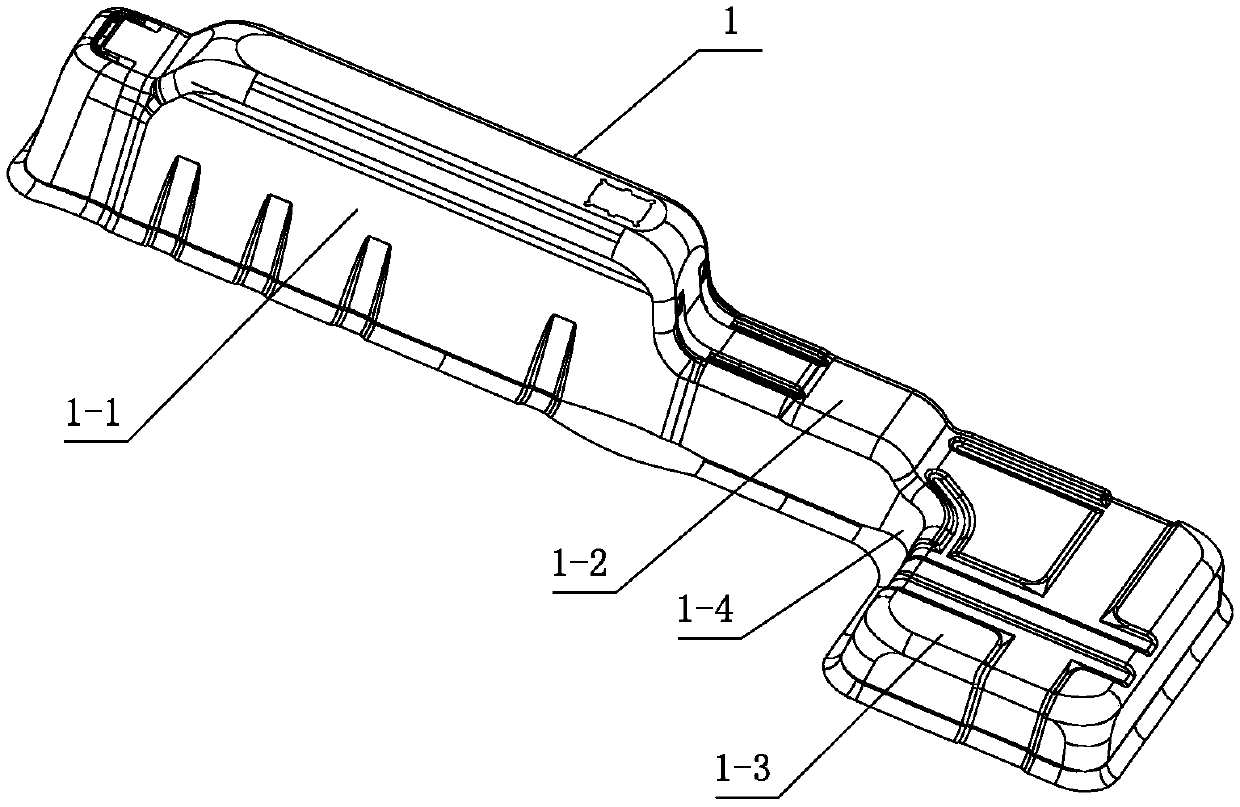 Forming die for upper shell of automobile battery box