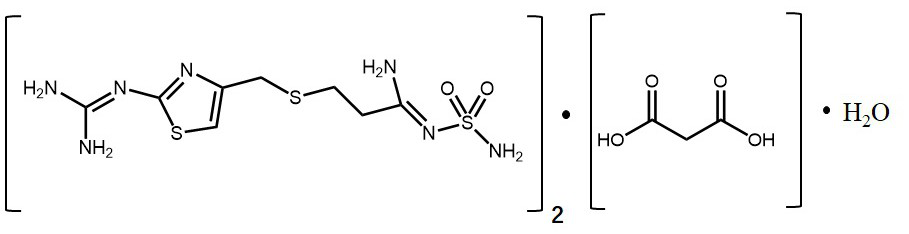 Eutectic of famotidine and adipic acid and preparation method thereof