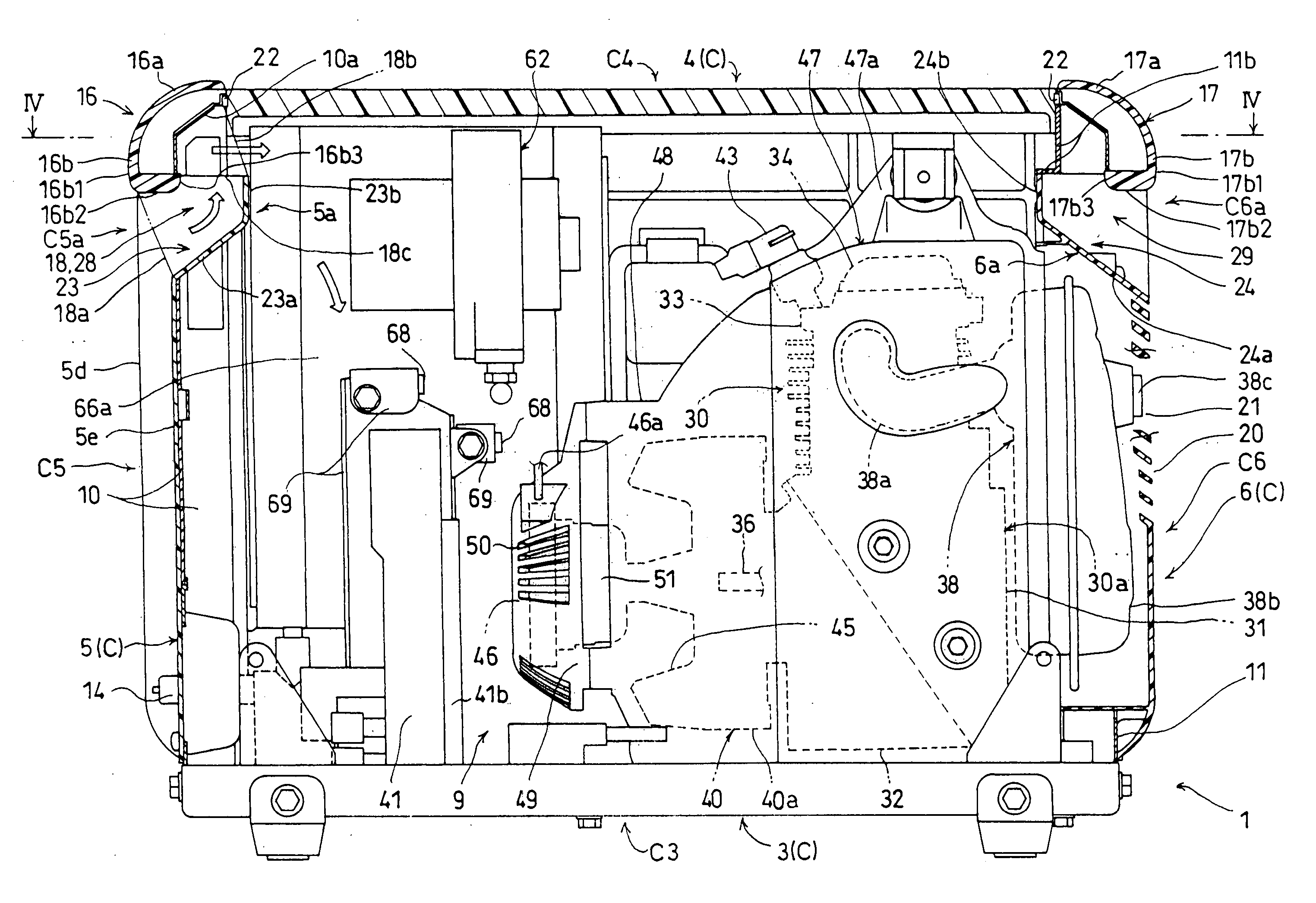 Portable engine operated machine