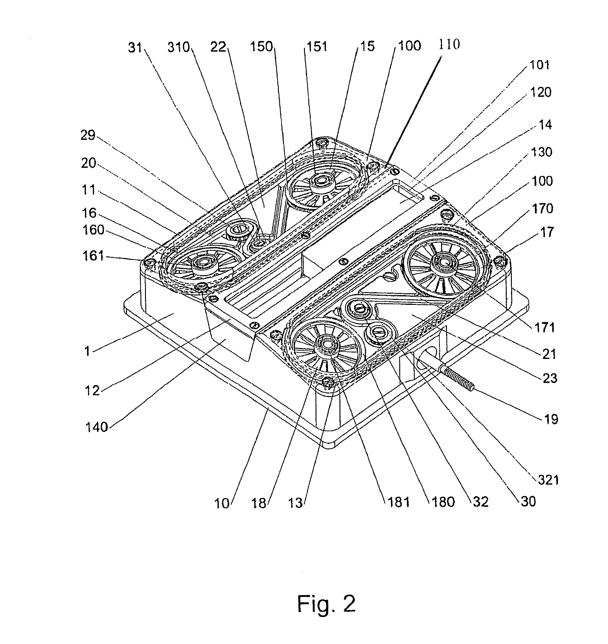 Clockwork movement for a wristwatch