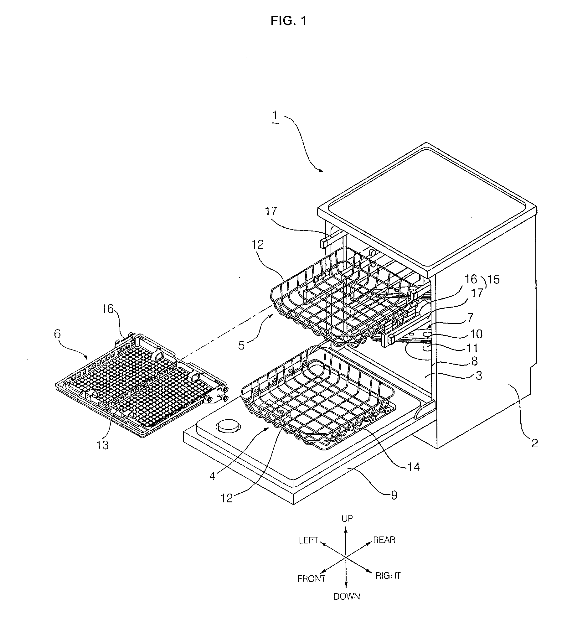 Dishwasher and rack assembly therefor