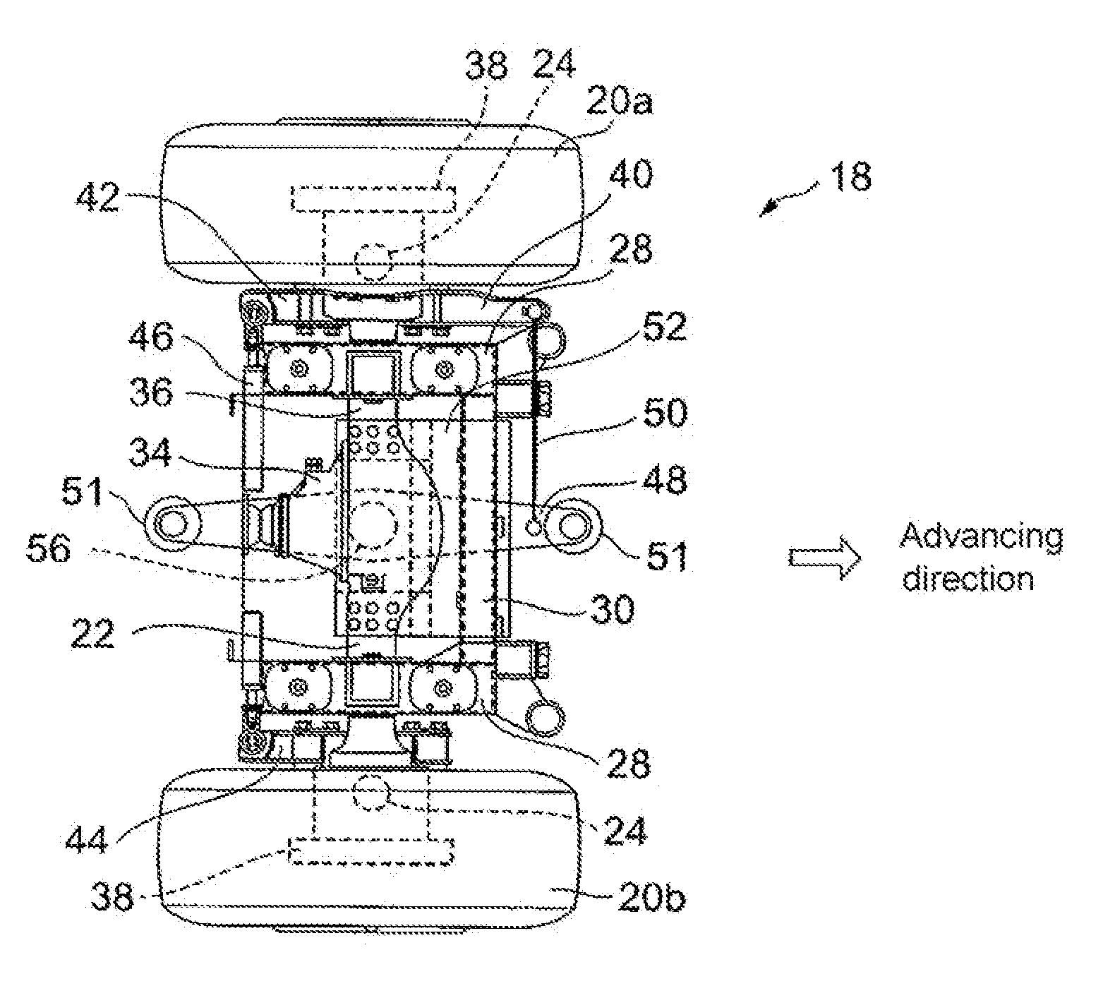 Bogie structure for a track vehicle