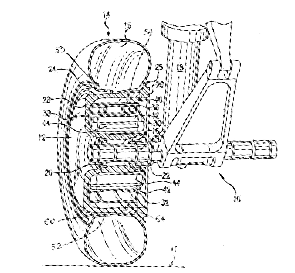 Method for using aircraft wheel tyre pressure to improve aircraft energy efficiency and drive system performance