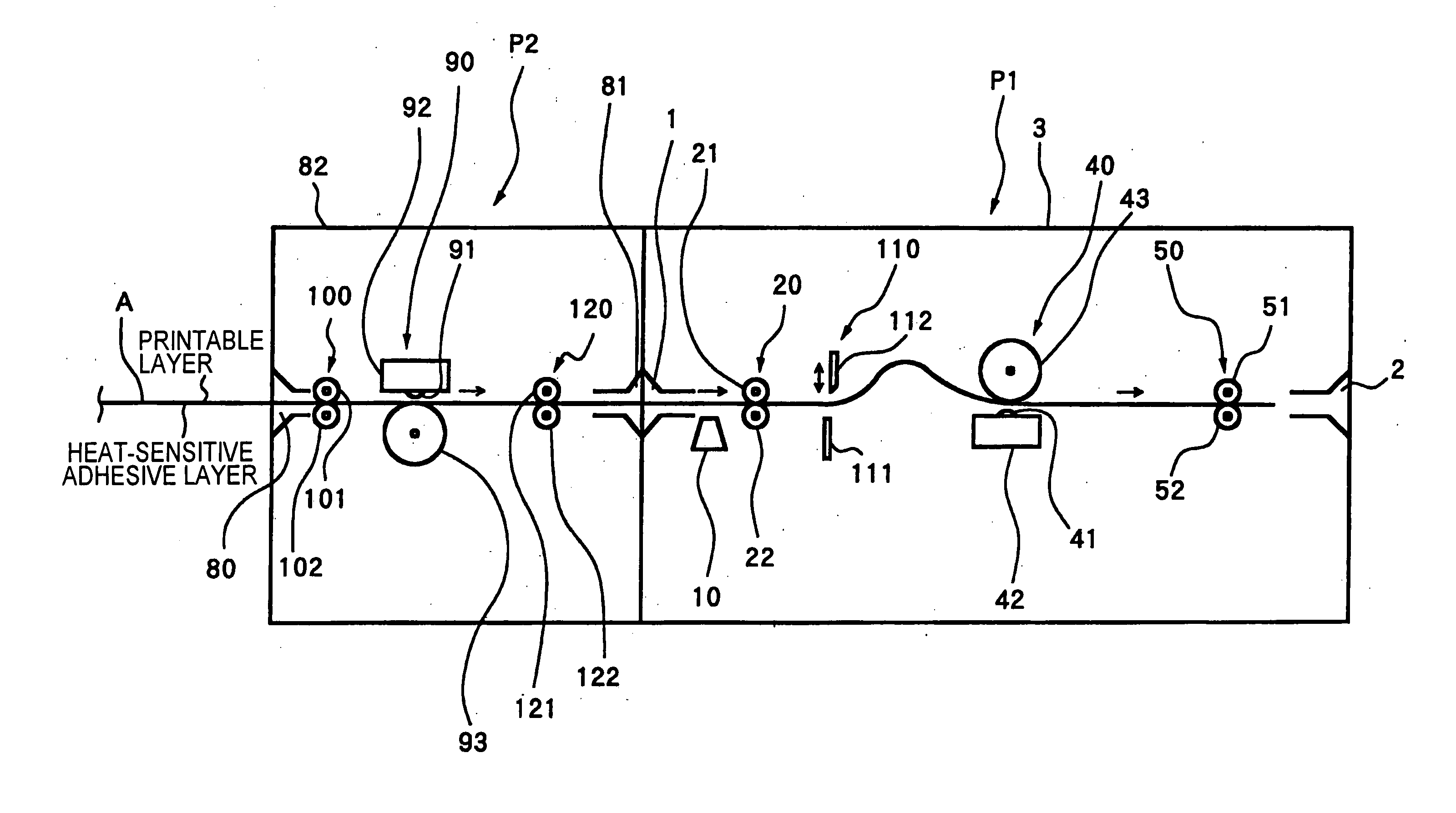 Thermal activation apparatus for a heat-sensitive adhesive sheet