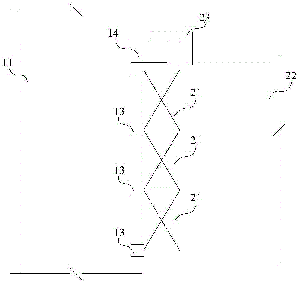 Seismic energy dissipation structure of multi-column bridge piers