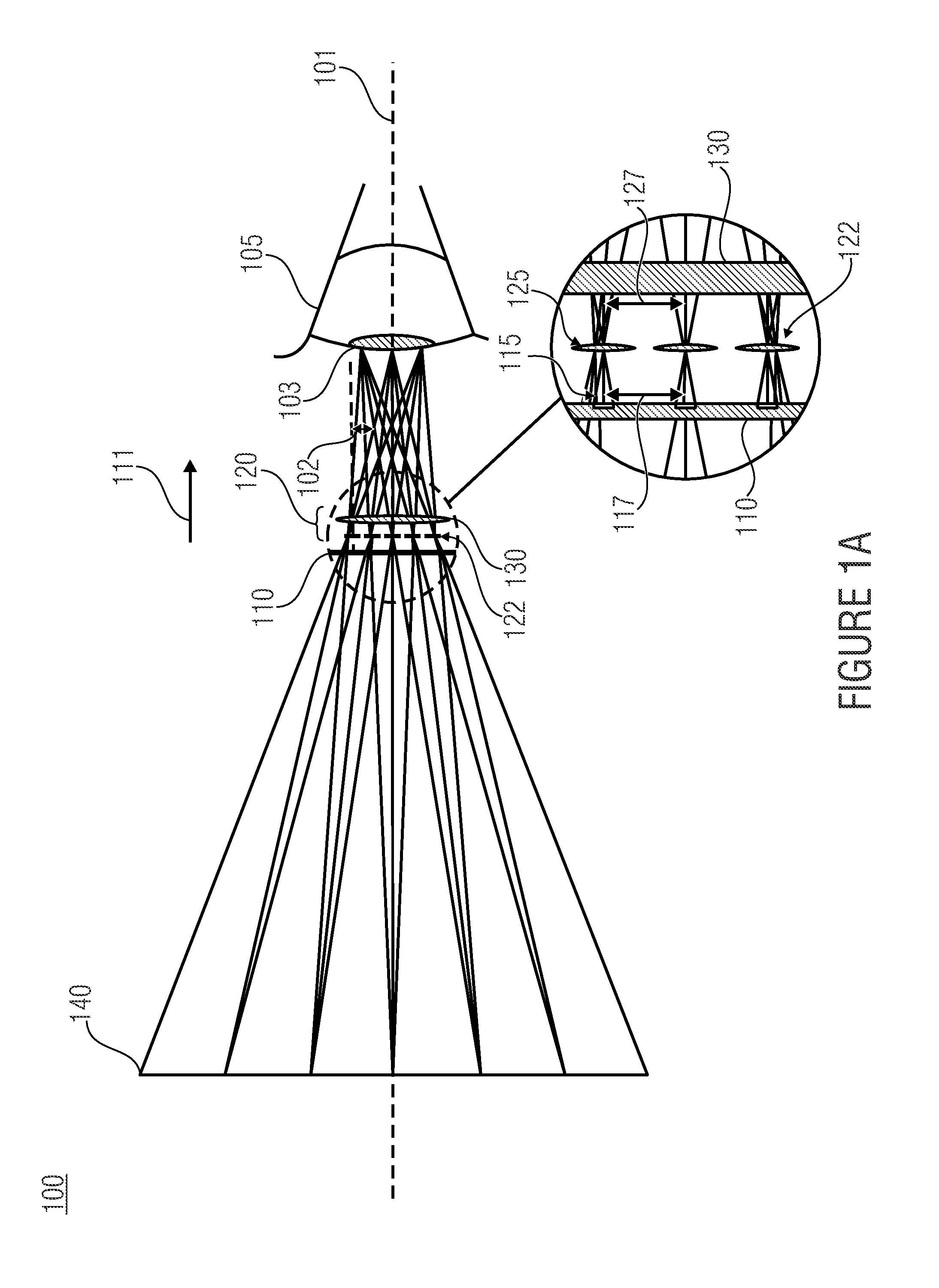 Projection display and method for projecting an overall image