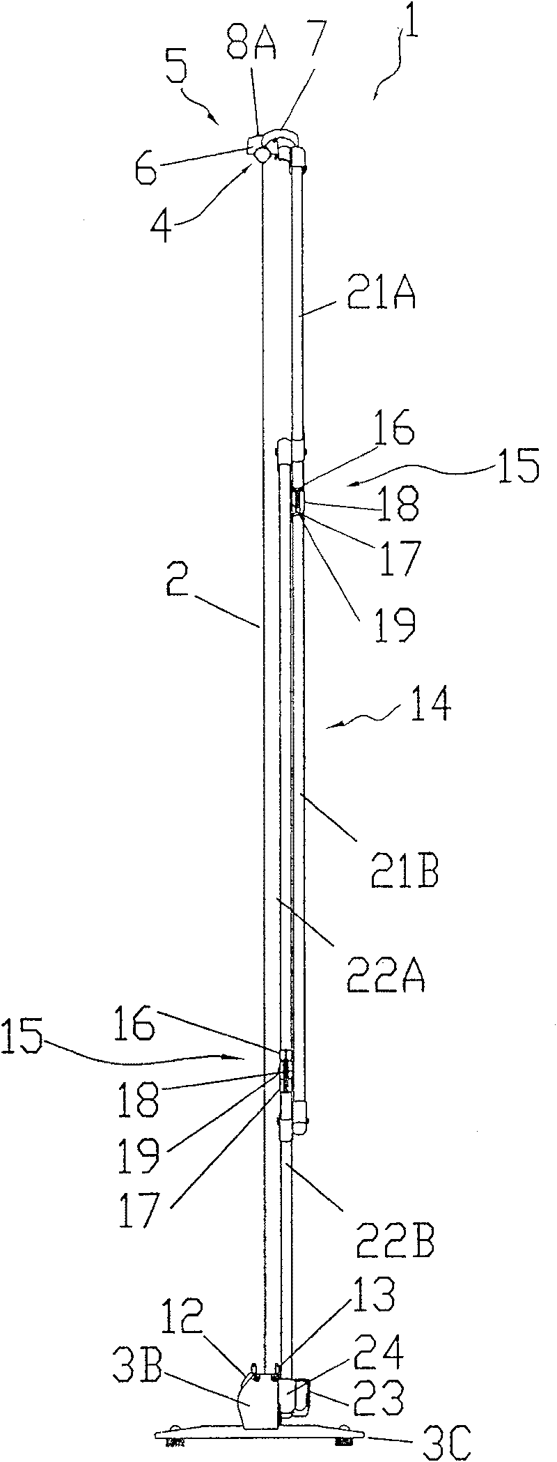 Portable self-supporting manual-lifting screen