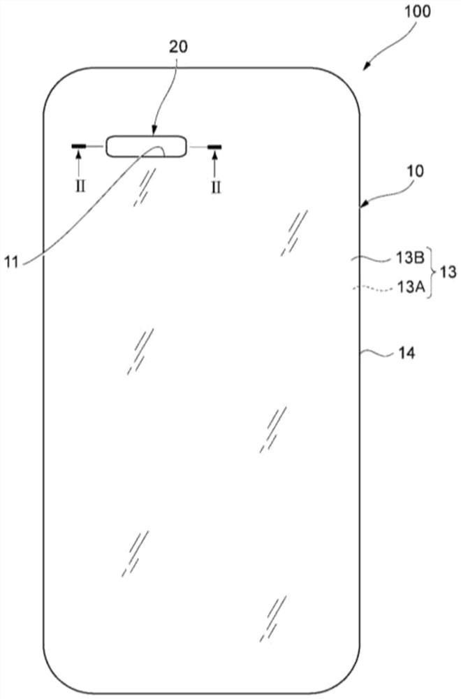 Protective member and communication terminal device including same