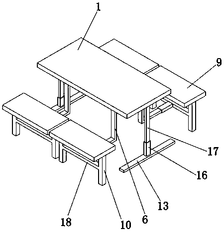 Variably-combinable integrated table-chair assembly for restaurants