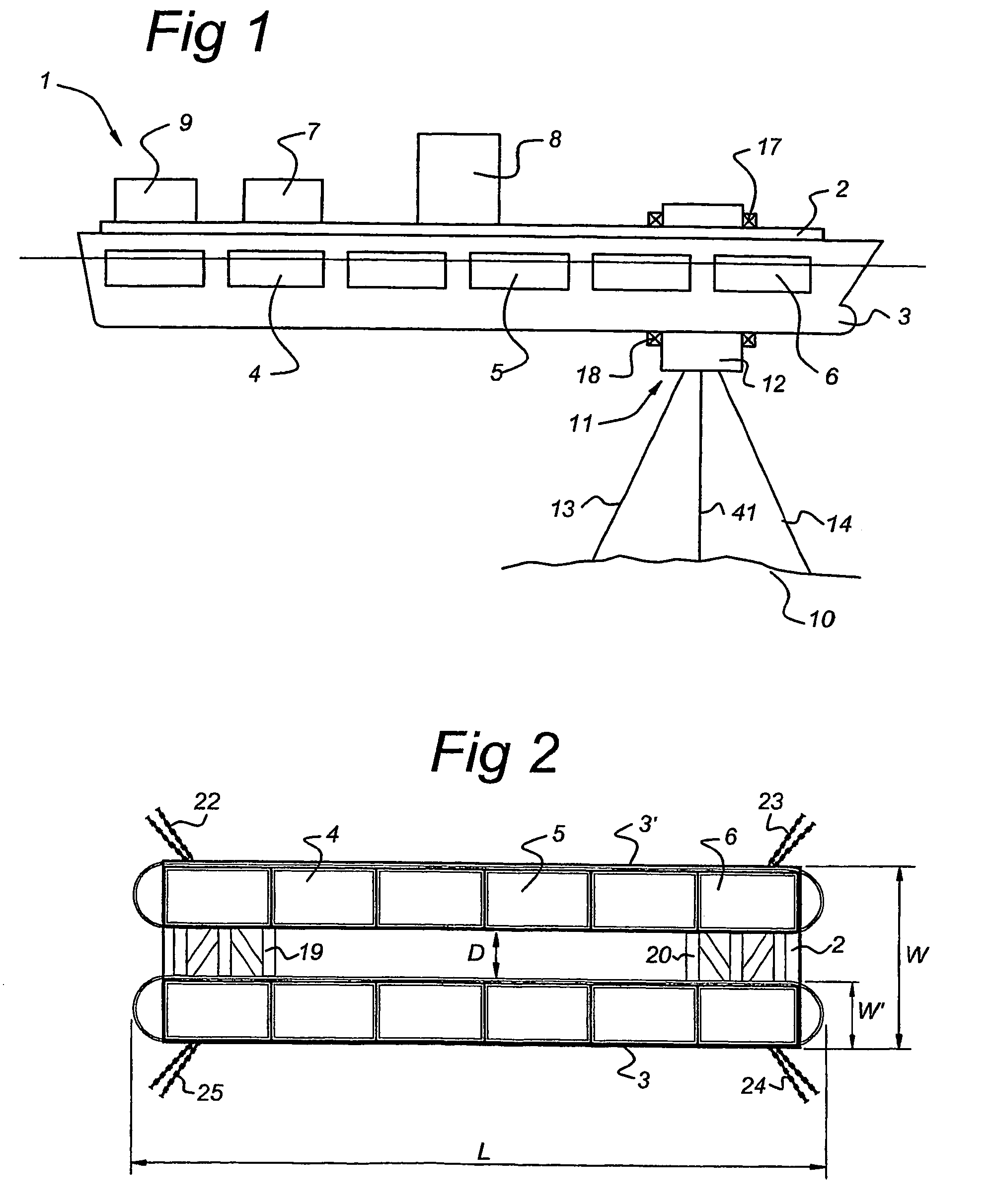 Multi hull barge