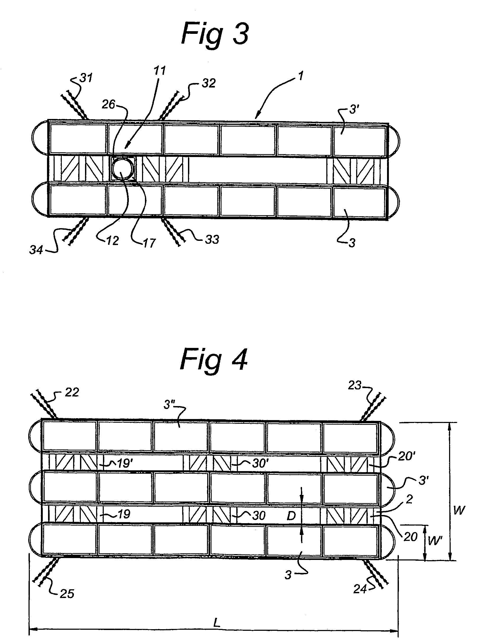 Multi hull barge