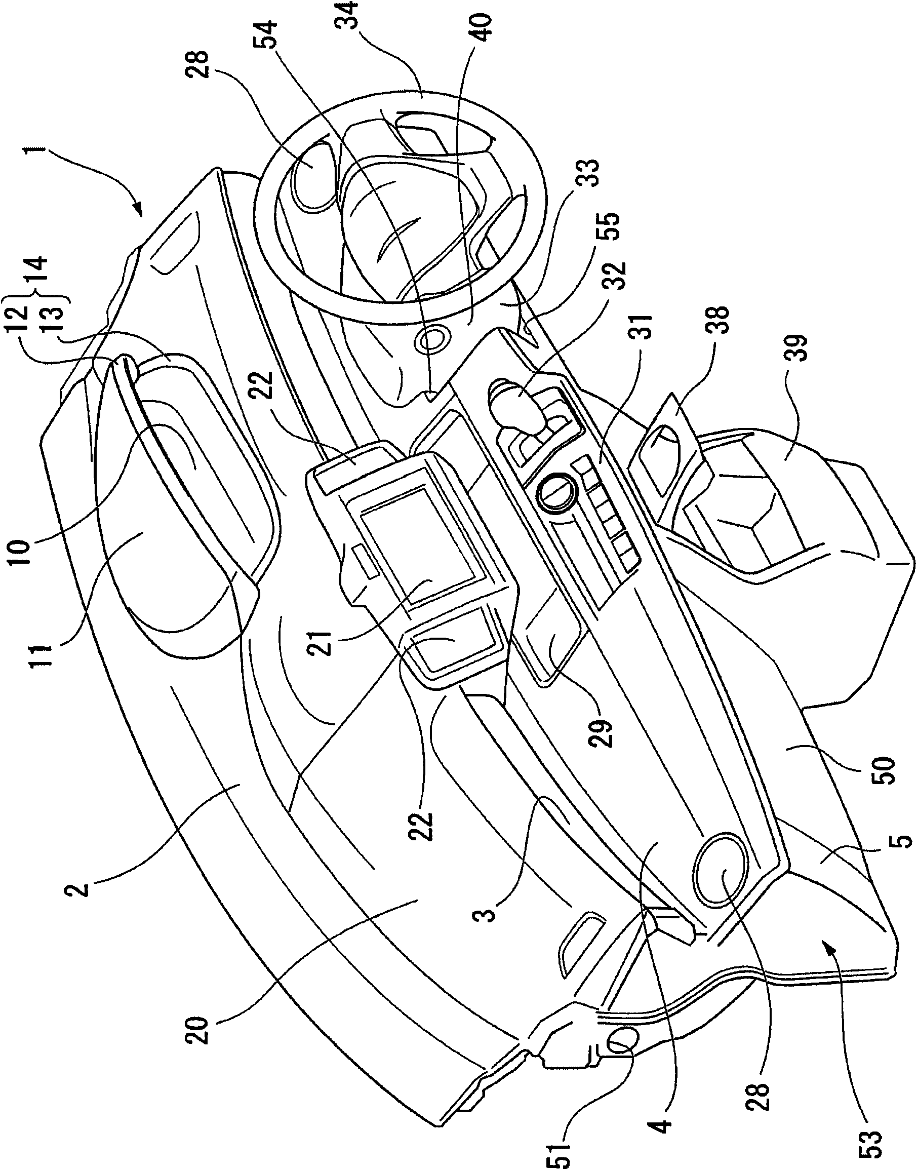 Instrument panel and shield member