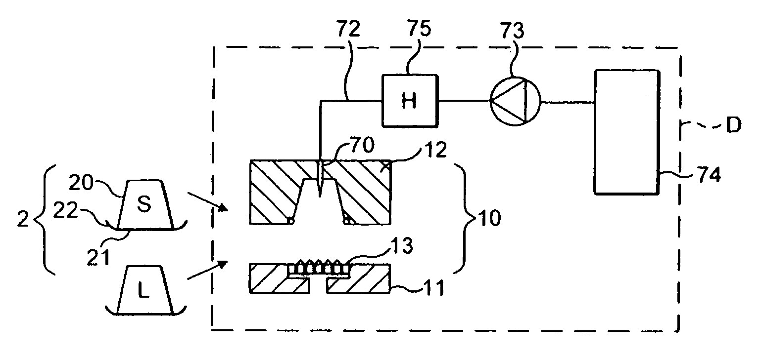 System for dispensing short and long coffee beverages