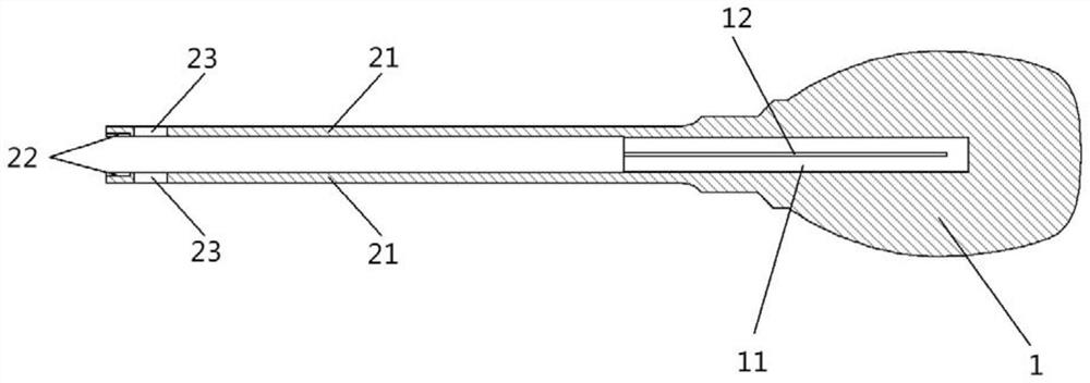 Opening awl with positioning needle assembly for field spinal surgery